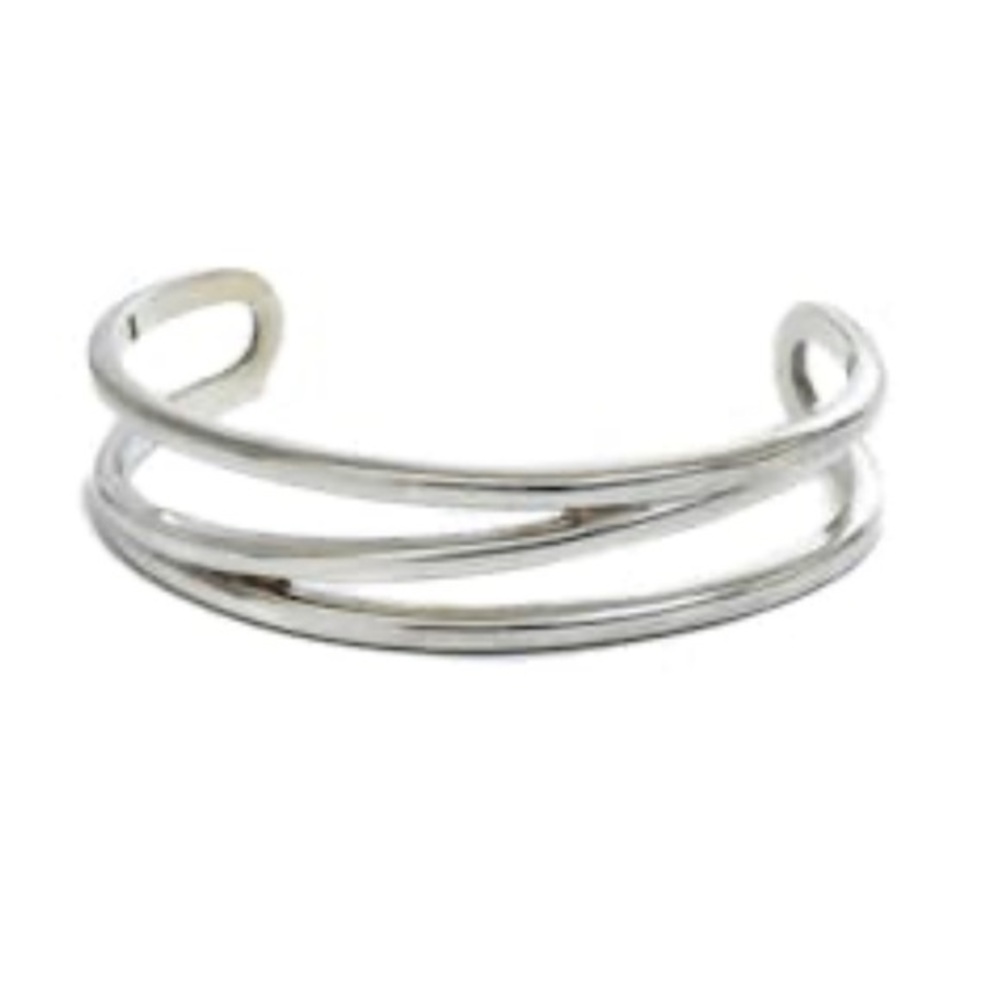 Tiffany & Co Crossover ZigZag Z Modernist Cuff Sterling Silver 925 Bracelet